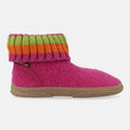 Haflinger Fidelius Jona in Pink (Inka) aus Walkstoff mit rutschfester Gummisohle Seitenansicht