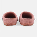 Haflinger Pantoffel Striped in Pink (Rouge) aus Walkstoff mit Filzsohle Hinteransicht
