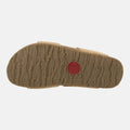 Haflinger Sandale Andrea in Beige (Sahara) aus Leder mit Korkfußbett und verstellbaren Schnallen Sohlenansicht