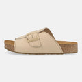 Haflinger Sandale Lotti in Beige (Creme) aus Leder mit Schnalle und anatomisch geformten Fußbett Seitenansicht