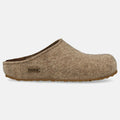 Haflinger Filzclog Michl in Beige (Torf) aus Filz mit herausnehmbarem Fußbett Seitenansicht 