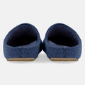 Haflinger Filzclog Michl in Blau (Jeans) aus Filz mit herausnehmbarem Fußbett Hinteransicht 