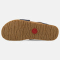 Haflinger Sandale Jack in Blau (Ocean) aus Leder mit Riemen Sohlenansicht