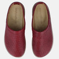 Haflinger Lederclog Travel Classic in Rot (Braided Bordeaux) aus Leder mit weichem Fußbett perfekt für drinnen und draußen Vogelperspektive