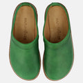Haflinger Lederclog Travel Classic in Grün (Green) aus Leder mit weichem Fußbett perfekt für drinnen und draußen Vogelperspektive
