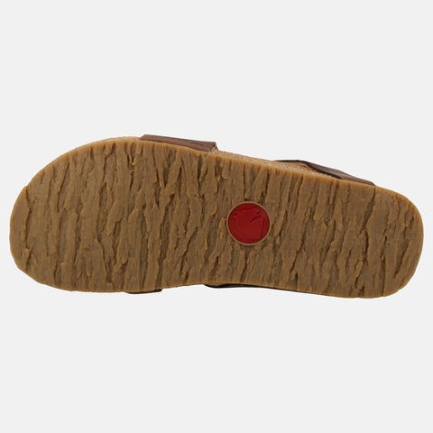 Haflinger Sandale Jack in Braun (mattes Braun) aus Leder mit Riemen Sohlenansicht